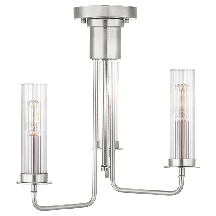 Rainey Three-Light. Convertible Semi-Flush Mount Ceiling Fixture/Pendant - Frankwebs