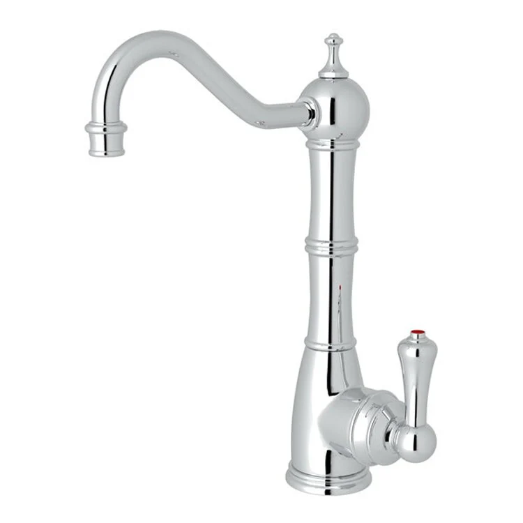 Hot Water Dispenser Edwardian 1 Lever Column Spout English Gold 7-1/4 Inch 0.5 Gallon per Minute - Frankwebs