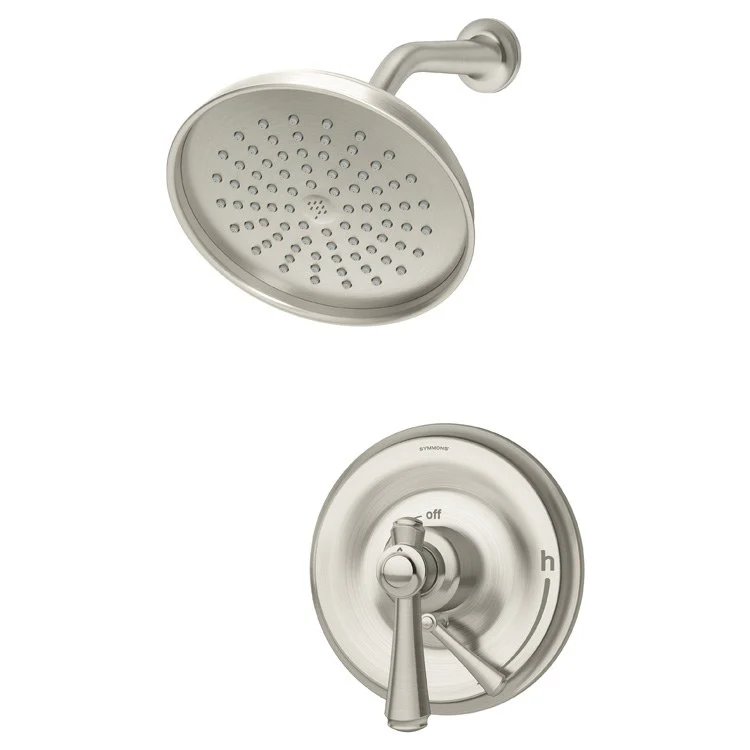 Shower Trim Degas Round with Integral Volume Control 2 Lever Satin Nickel ADA 1.5 Gallons per Minute 1 Function Round Showerhead - Frankwebs