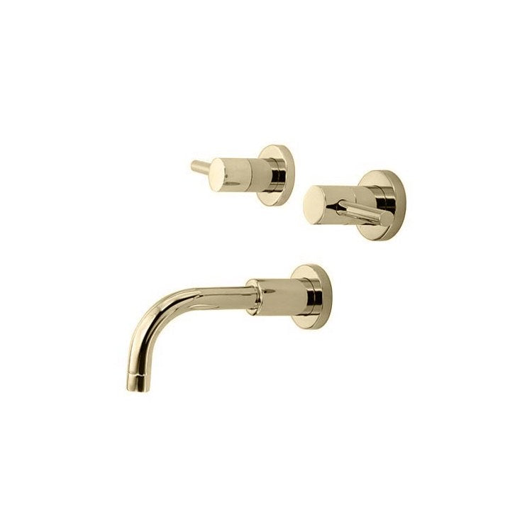 Tub Filler East Linear Wall Mount 7-7/8 Inch Spread 2 Lever ADA Fixed Antique Copper Brass - Frankwebs