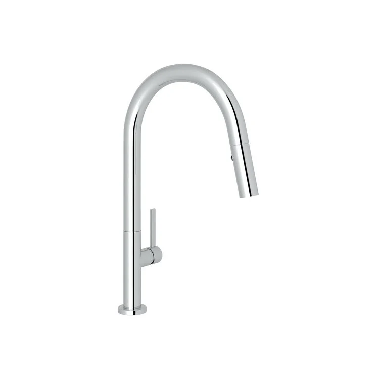 Kitchen Faucet Lux Pull Down 1 Metal Lever Polished Nickel 8-9/32 Inch 1.8 Gallons per Minute - Frankwebs