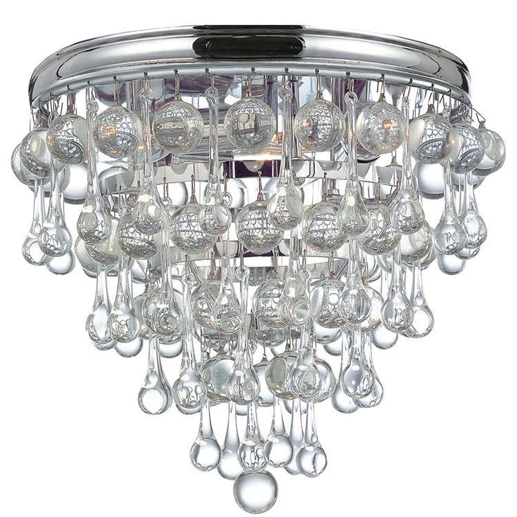 Calypso Three-Light Semi-Flush Mount Ceiling Fixture - Frankwebs