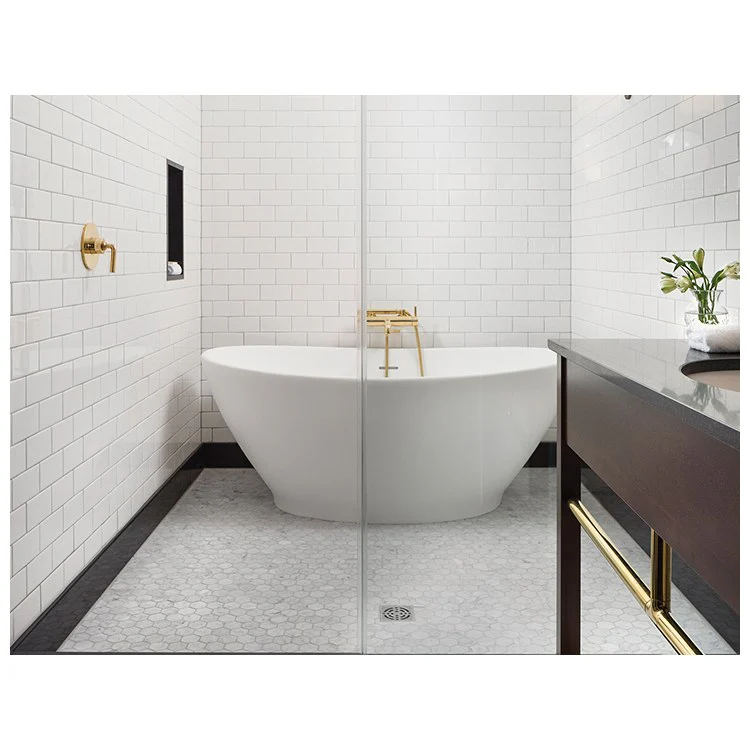 Soaking Tub Elise 62.25 x 36 Inch Freestanding Integrated Pedestal Center White Matte Sculpturestone 86 Gallons 25-1/2 Inch - Frankwebs