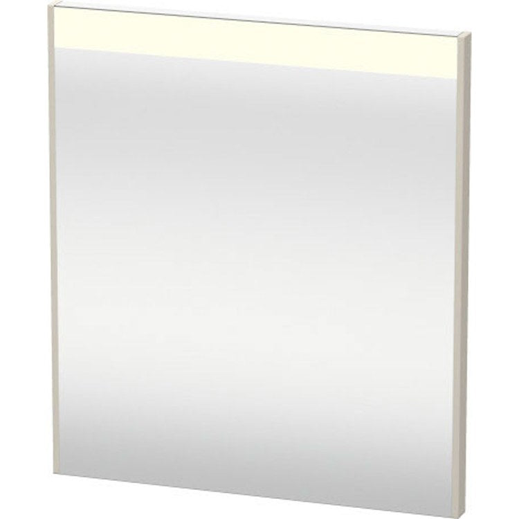 Mirror Brioso 27-1/2 x 24-3/8 Inch Natural Walnut with Lighting Rectangle 1-3/4 Inch - Frankwebs