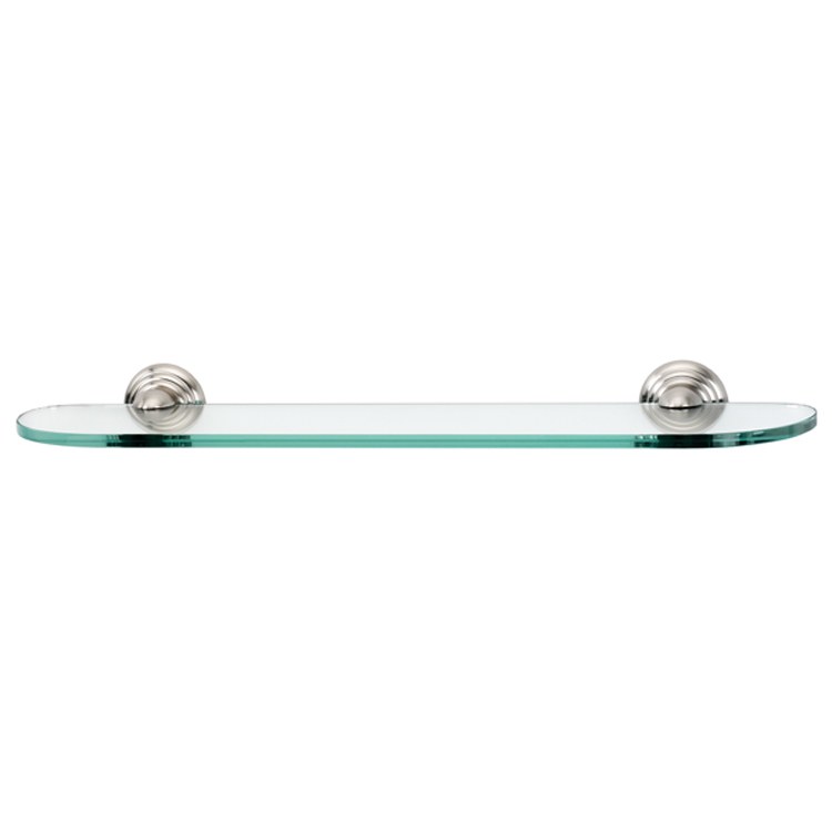 Shelf Embassy Bath with Brackets Satin Nickel 24 Inch Brass/Glass - Frankwebs