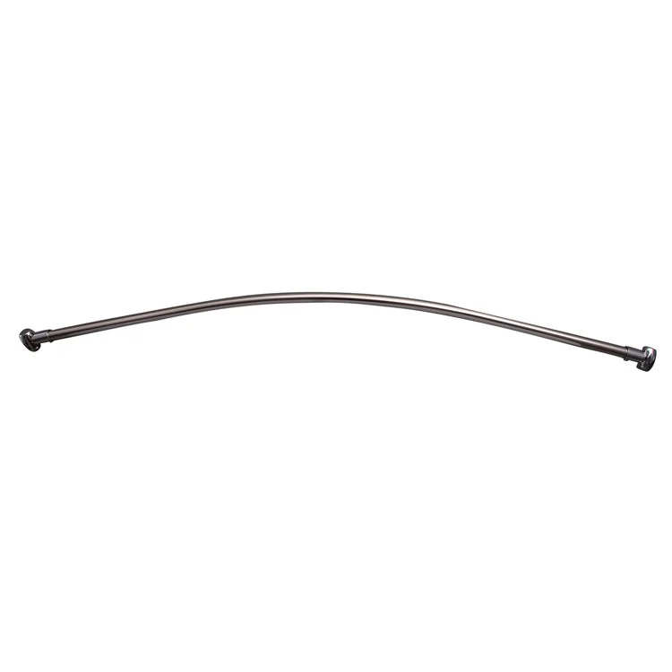 Shower Rod Curved with Flange Polished Brass 60 Inch Brass - Frankwebs
