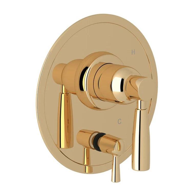 Pressure Balance Valve Trim Holborn 1/2 Inch with Diverter 2 Lever Satin Nickel - Frankwebs