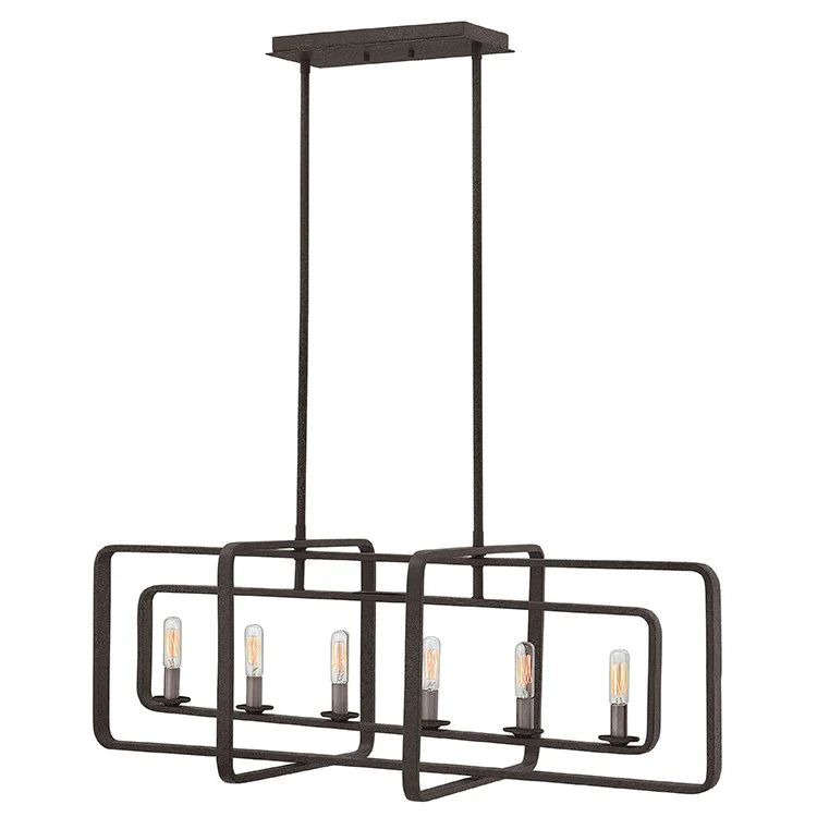 Quentin Six-Light Linear Chandelier - Frankwebs