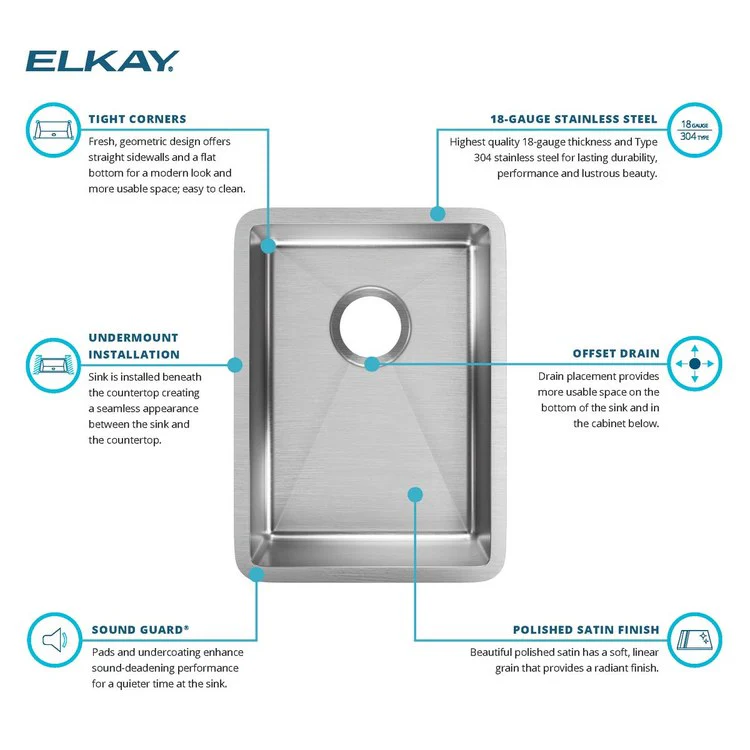 Bar Sink Crosstown 14 x 19 Inch Single Bowl Polished Satin Undermount Rectangle Drain Size 3-1/2 Inch - Frankwebs