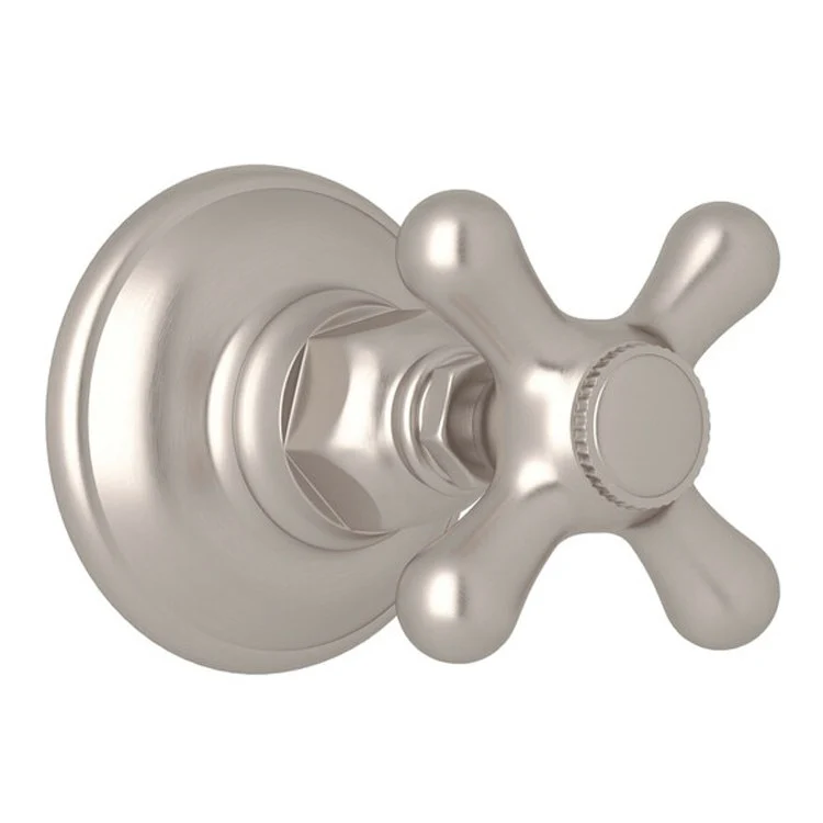 Volume Control Trim Verona 4 Port Dedicated Diverter 1 Cross Satin Nickel - Frankwebs