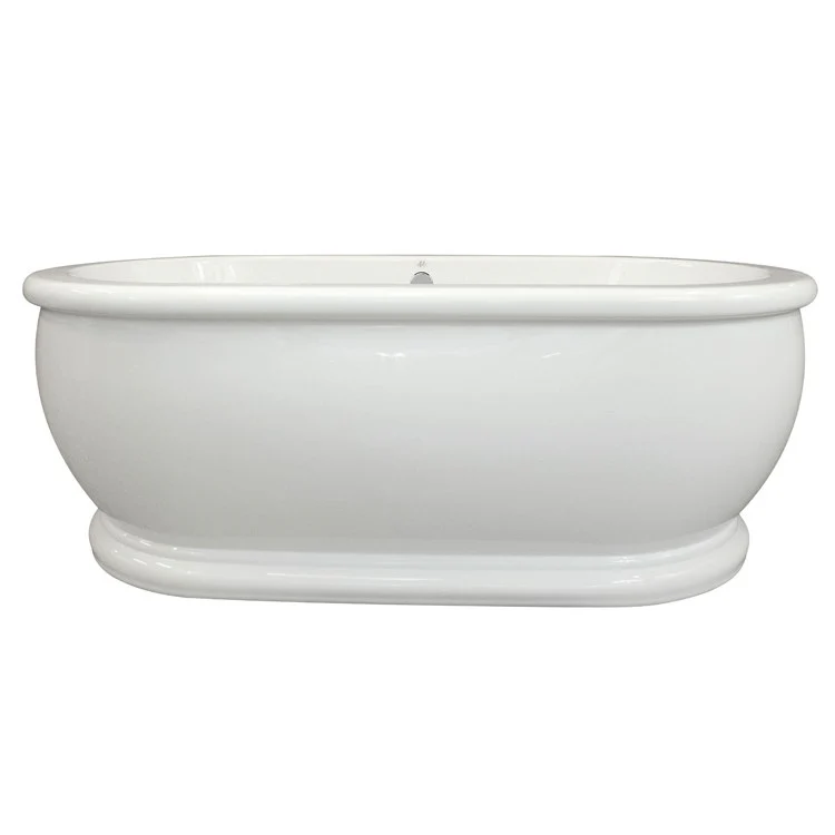 Soaking Tub Designer Collection Domingo 66 x 36 Inch Freestanding Tub Only Side Center Bone Acrylic - Frankwebs