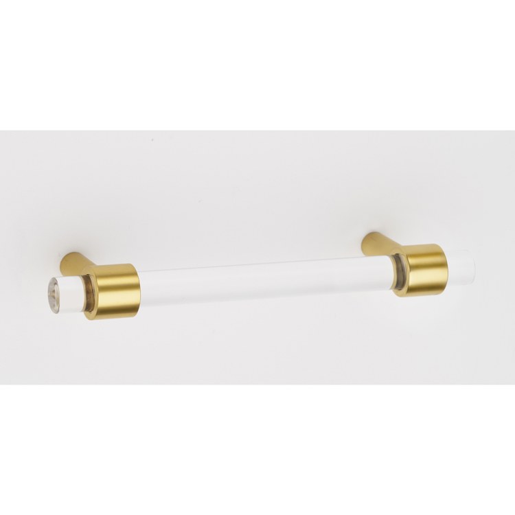 Pull Contemporary Acrylic Polished Nickel Brass 3 Inch 4-1/8 Inch 1-3/8 Inch - Frankwebs