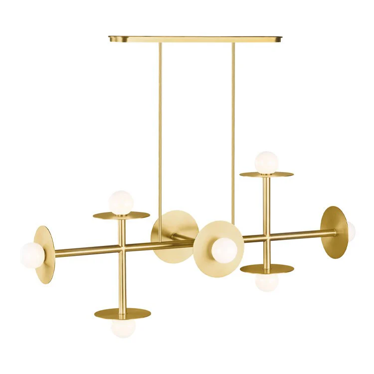 Nodes Eight-Light Linear Chandelier by Kelly - Frankwebs