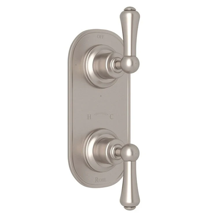 Thermostatic Trim Georgian Era 1/2 Inch with Diverter 2 Lever Polished Chrome Brass - Frankwebs