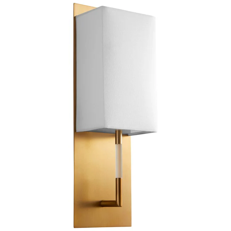 Epoch Single-Light Wall Sconce with Fabric Shade - Satin Nickel - Frankwebs
