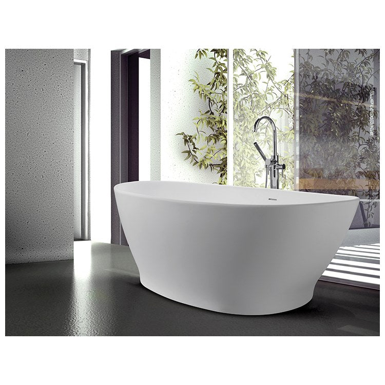 Air Tub Elise 73 x 43 Inch Freestanding Air Bath Center White Gloss Oval Sculpturestone 140 Gallons 24 Inch - Frankwebs