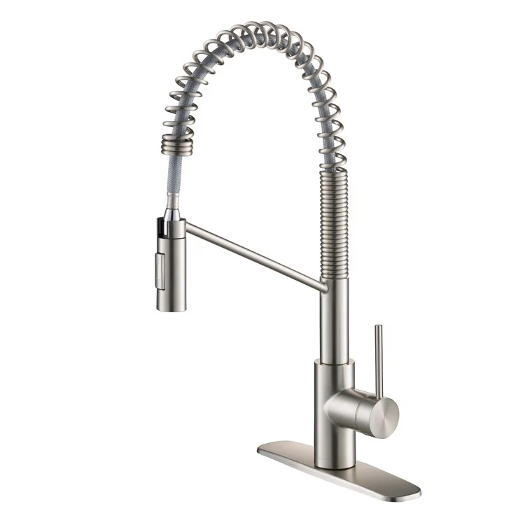 Oletto Single Handle Pull Down Spot Free Commercial Kitchen Faucet - Frankwebs