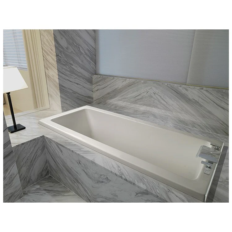 Soaking Tub Andrea 1 71.625 x 31.625 Inch Drop-In Left/Right Hand White Acrylic CXL 100 Gallons 22-1/4 Inch - Frankwebs