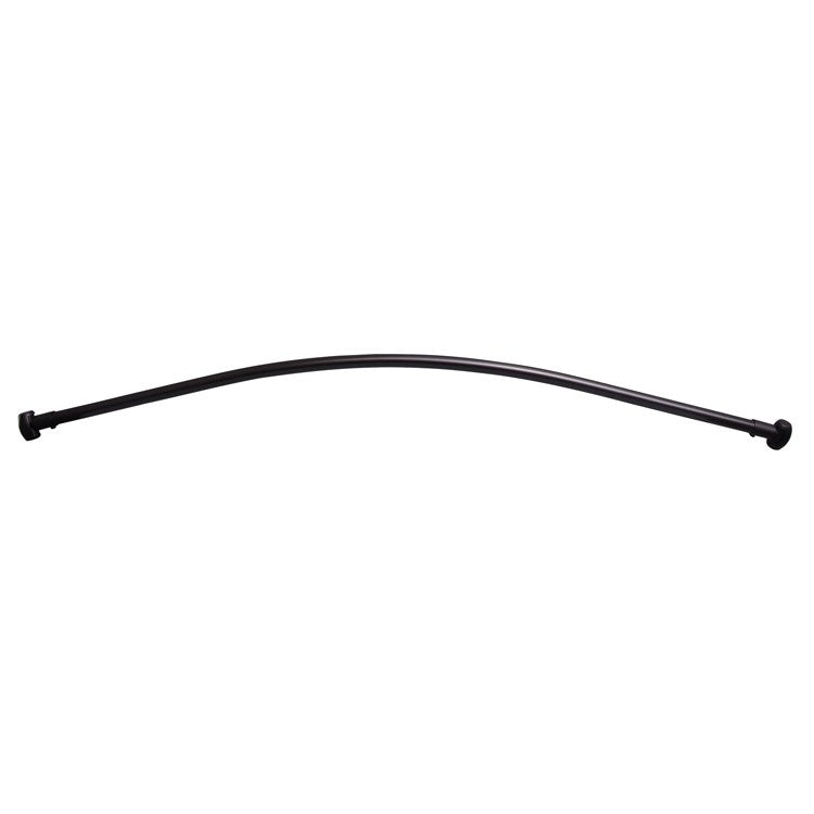 Shower Rod Curved with Flange Polished Brass 36 Inch Brass - Frankwebs