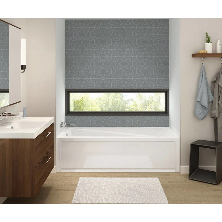 Tub Exhibit IFS 72 x 42 Inch Alcove Combined Whirlpool Aeroeffect Right Hand White Acrylic - Frankwebs