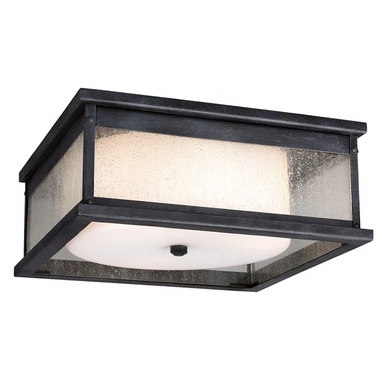 Pediment Three-Light Outdoor Flush Mount Ceiling Fixture - Frankwebs
