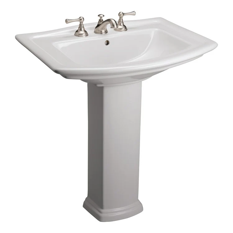 Pedestal Lavatory Washington 765 Widespread White Rectangular - Frankwebs
