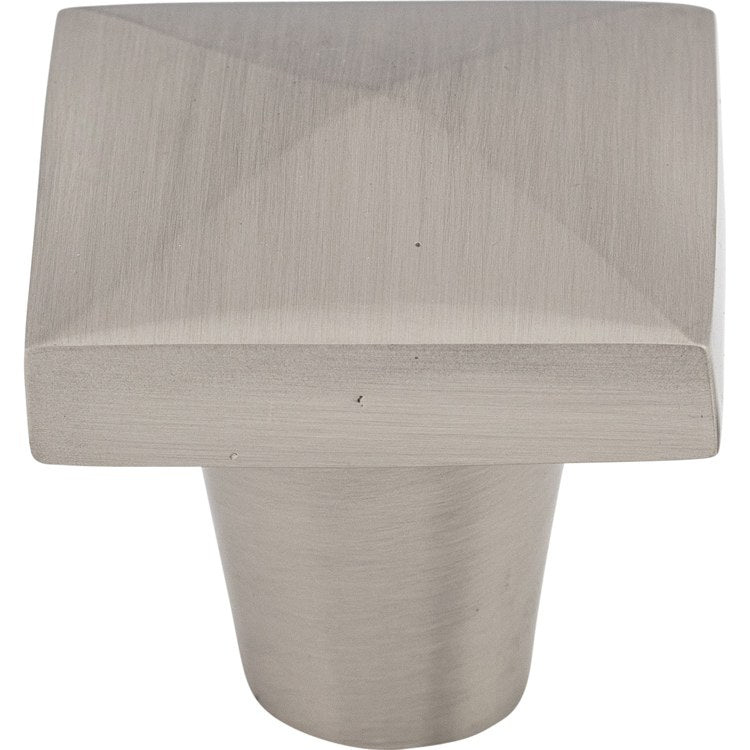 Knob Aspen II Square Brushed Satin Nickel Bronze 1-1/4 x 1-1/4 x 1-1/4 Inch 1-1/4 Inch - Frankwebs