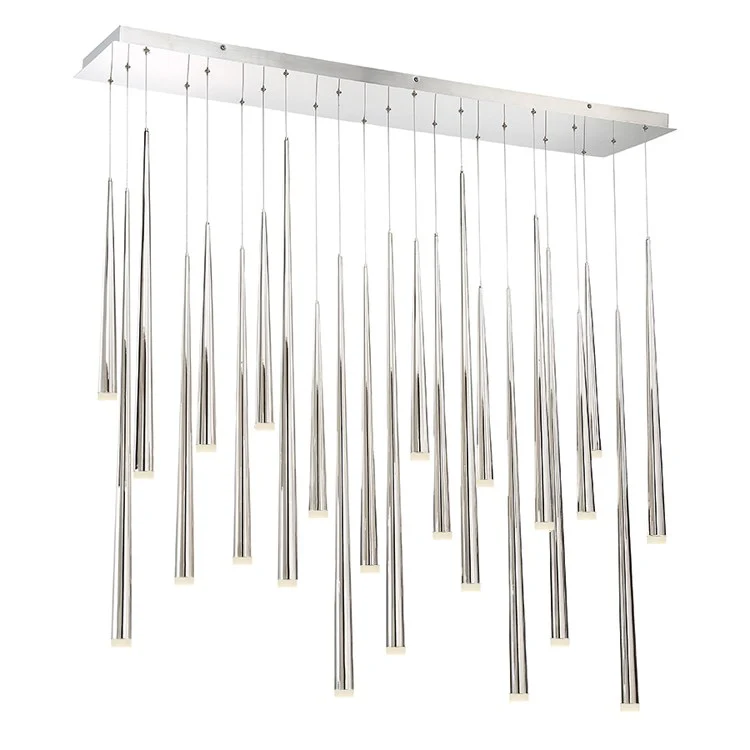 Cascade 23-Light LED Etched Glass Linear Chandelier 3500K - Frankwebs
