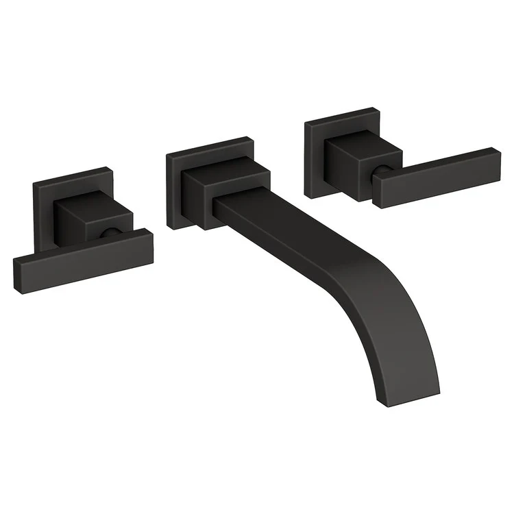 Lavatory Faucet Secant Wall Mount 8 Inch Spread 2 Lever ADA Antique Nickel 1.2 Gallons per Minute Brass Spout Height Inch - Frankwebs