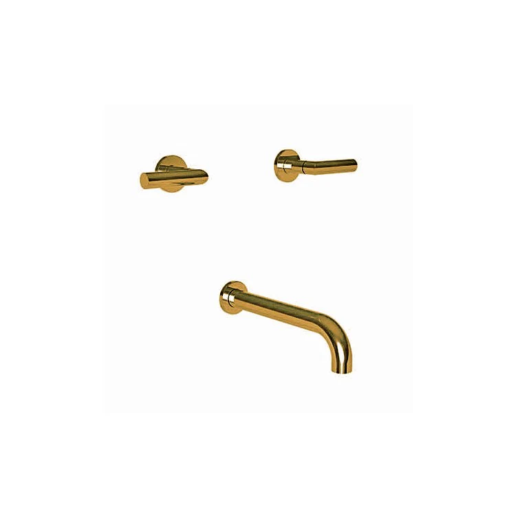 Tub Filler Trim Pavani Wall Mount 2 Lever Antique Nickel ADA 7-7/8 Inch Spread - Frankwebs