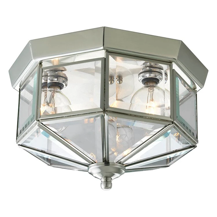 Octagonal Three-Light Flush Mount Ceiling Fixture - Frankwebs