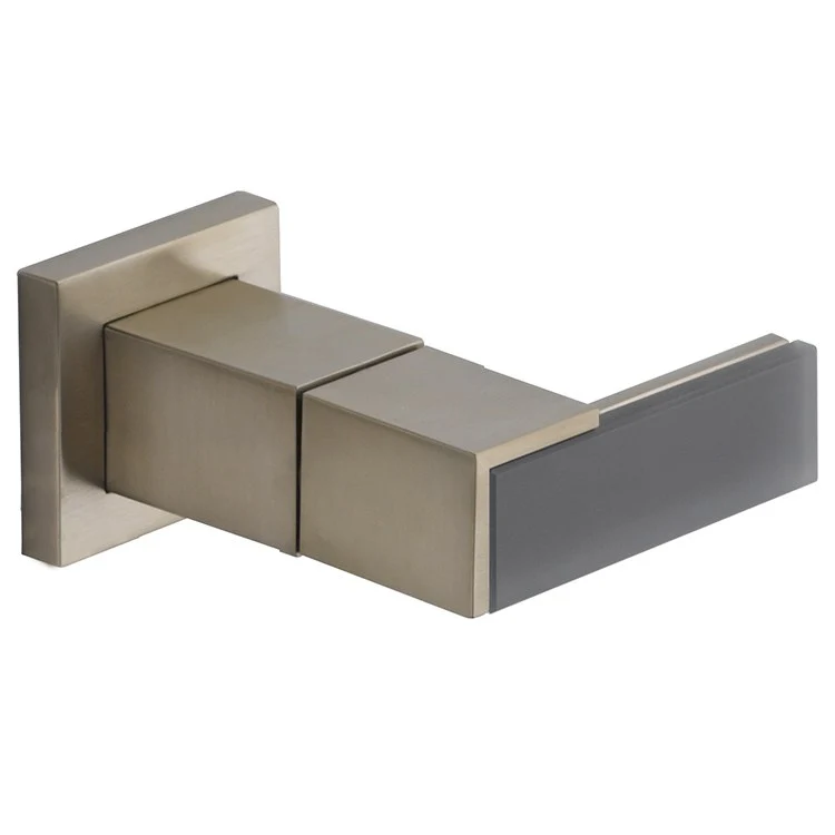 Siderna Wall Mount Metal Bathroom Faucet Lever Handle Set with Solar Gray Glass Accents - Frankwebs