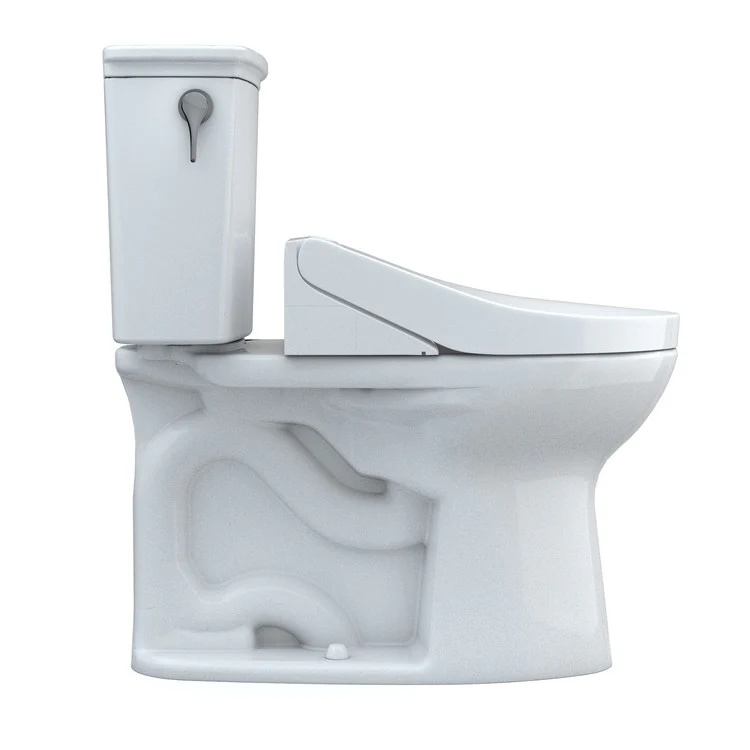 Toilet Drake 2 Pieces Universal Height Cotton Elongated ADA 30-11/16 Inch 1.28 Gallons per Flush Left Hand Chrome Washlet+ C5 - Frankwebs