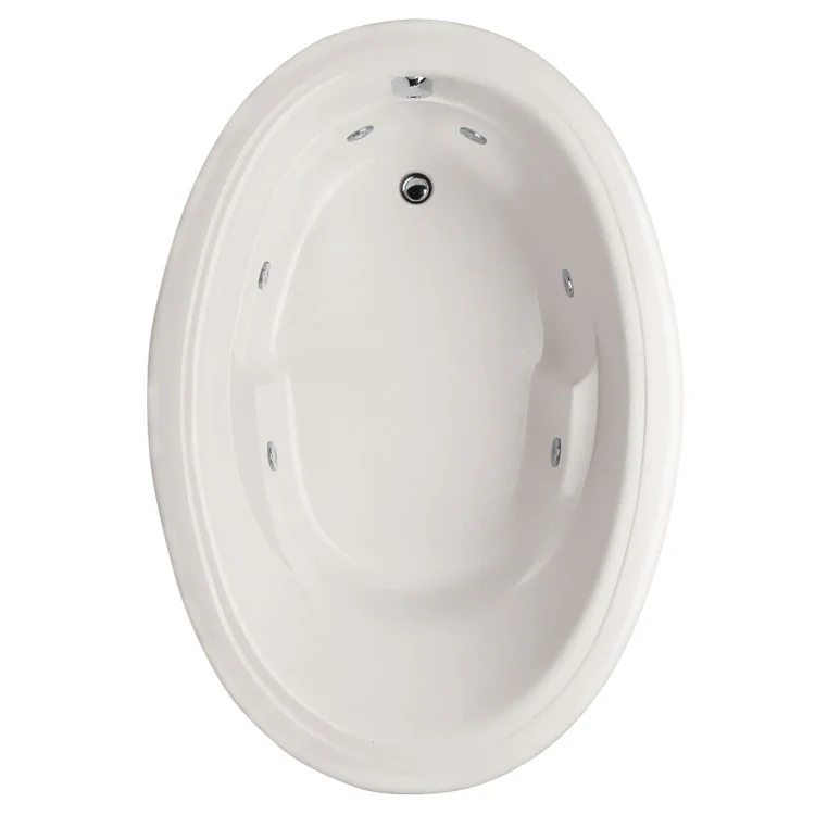 Combination Tub Designer Collection Riley 66 x 42 x 21 Inch Drop-In End Drain Biscuit Oval - Frankwebs