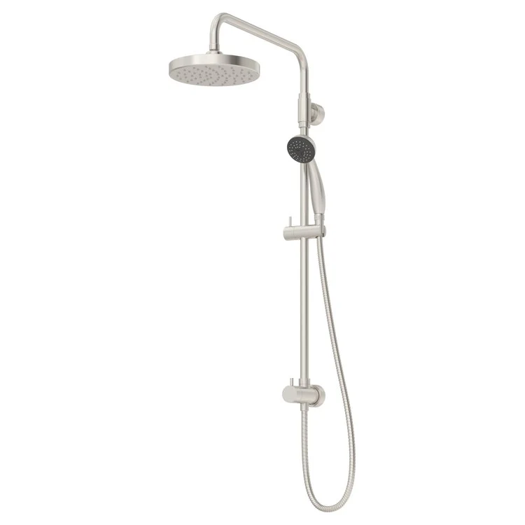 Shower Pipe Dia Exposed Riser with Handshower and Showerhead 1 Lever Satin Nickel - Frankwebs