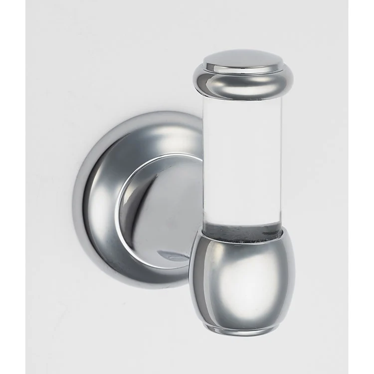 Robe Hook Royale Acrylic Bath Unlacquered Brass 2-5/8 Inch 3-1/8 Inch Wall Mount Brass - Frankwebs