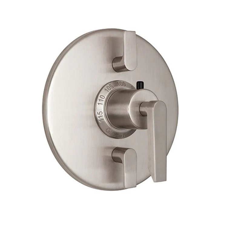 Thermostatic Trim Rincon Bay Round with Dual Volume Control 3 Lever Bella Terra Bronze ADA for Requires Rough Valve TH52-R Or TH52D2-R Handles and Escutcheon Brass - Frankwebs
