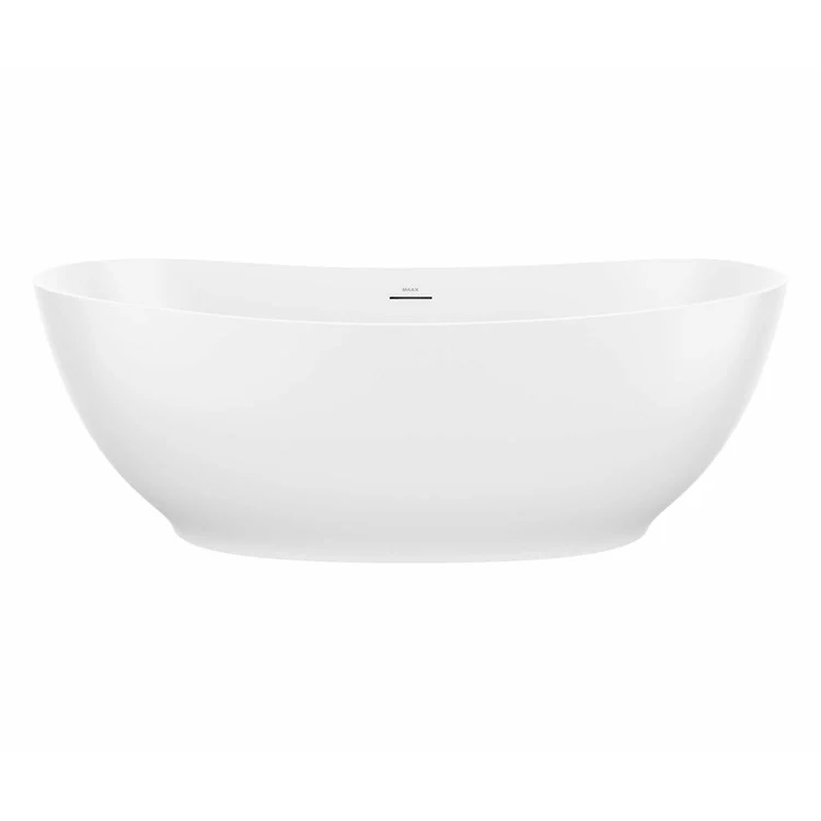 Freestanding Tub Valentina 66-7/8 x 31-1/2 x 23-1/2 Inch 1 Piece Center Drain Matte White Oval - Frankwebs