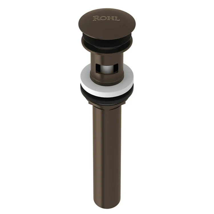 Push Drain Slotted Touch Seal Dome with 6 Inch Tailpiece 2-1/2 x 2-1/2 x 8-7/16 Inch Matte Black Brass for Drains - Frankwebs
