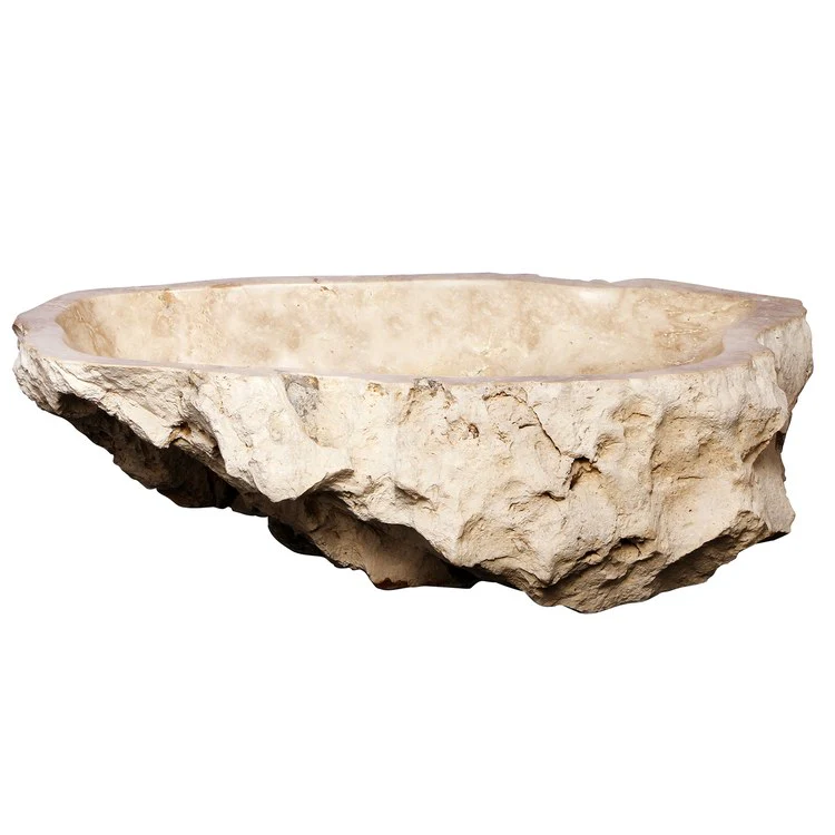 Vessel Elbrus Above Counter Yellow Marble 14-1/8 to 17-3/4 Inch - Frankwebs