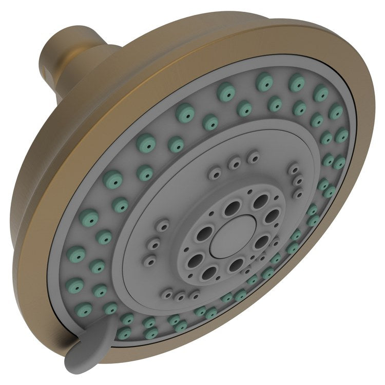 Showerhead Newport Bath 3 Function Antique Brass 4-2/7 Inch 1.8 Gallons per Minute Spray/Rain/Massage - Frankwebs