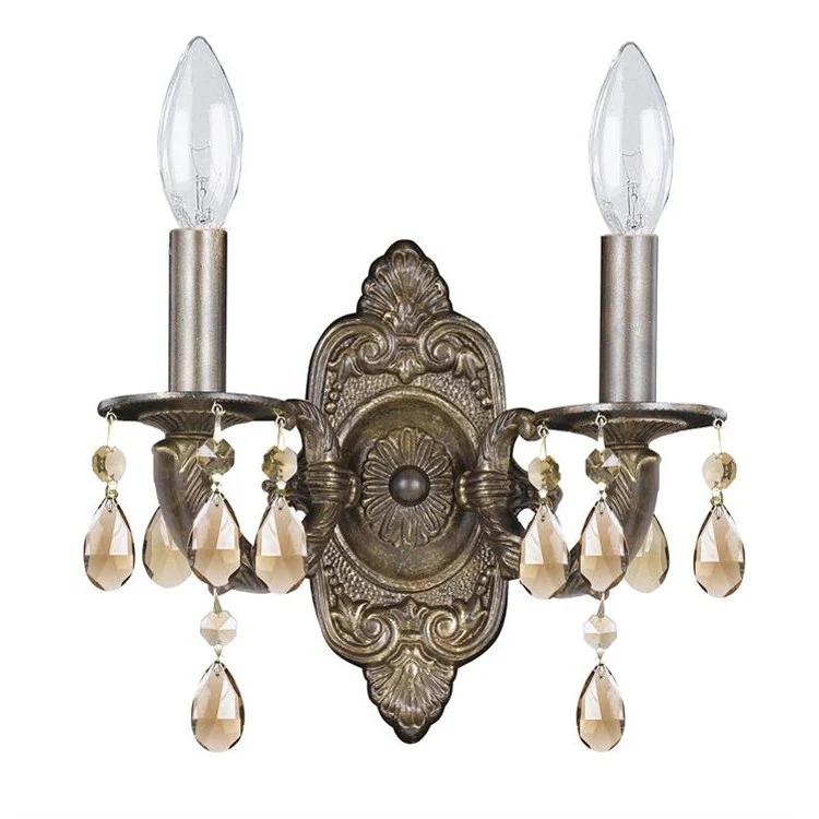 Paris Market Two-Light Swarovski Strass Wall Sconce - Frankwebs