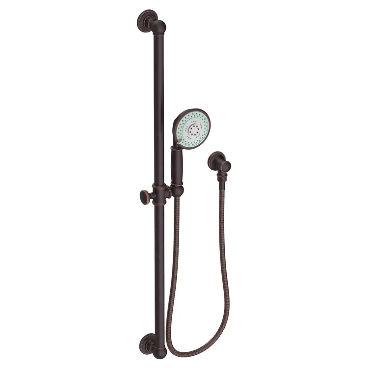 Handshower Set Tub and Shower Slidebar with Wheel Handle Polished Brass Uncoated Living 3 Function 1.8 Gallons per Minute - Frankwebs