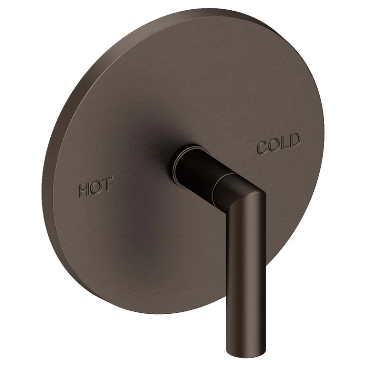 Pressure Balance Valve Trim Pavani Round 1 Lever Midnight Chrome ADA Depth 2-4/5 Inch - Frankwebs