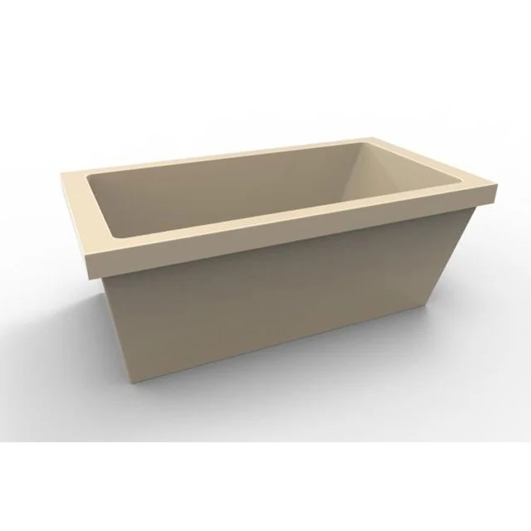 Soaking Tub Designer Collection Lucy 72 x 36 Inch Freestanding Tub Only End Bone Acrylic - Frankwebs