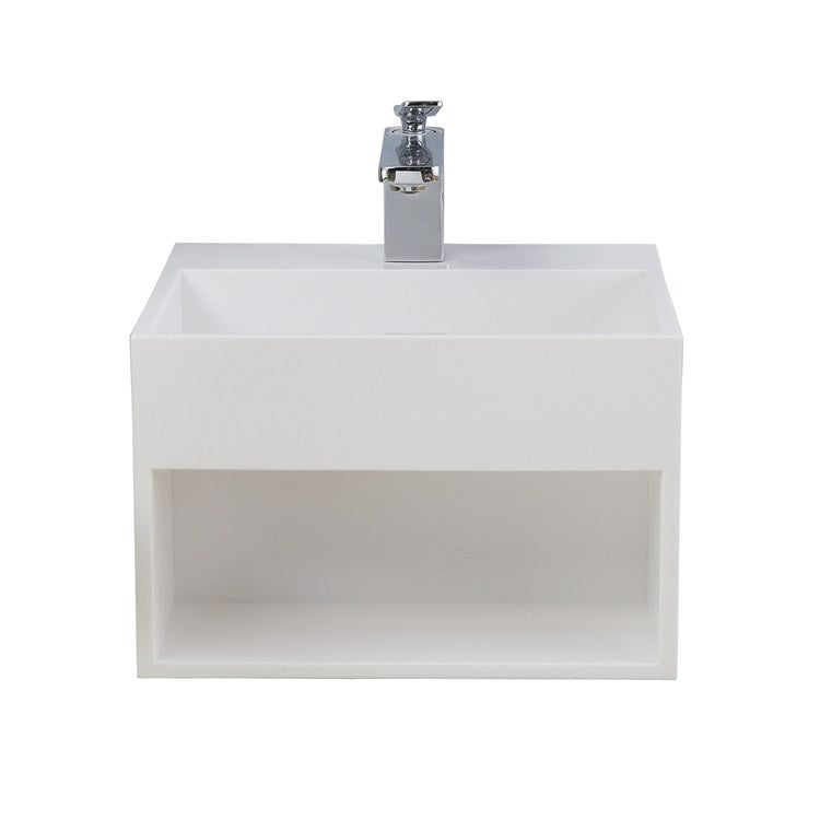 Lavatory Sink Simon Wall Hung 19-3/4 Inch Rectangle White Gloss - Frankwebs