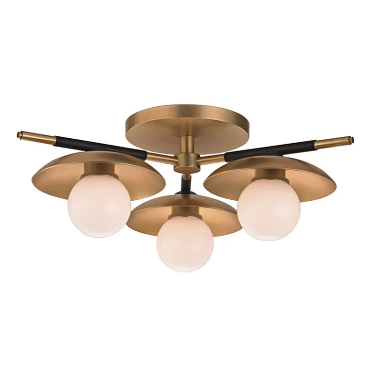 Julien Three-Light Semi-Flush Mount Ceiling Fixture - Frankwebs