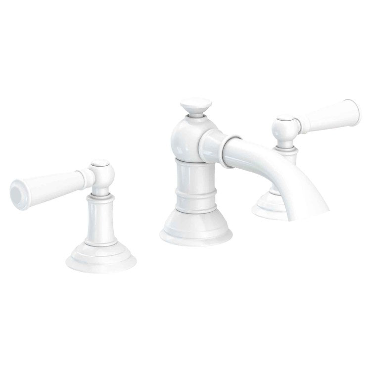 Lavatory Faucet Aylesbury Widespread 8 to 20 Inch Spread 2 Lever ADA White 1.2 Gallons per Minute Brass Spout Height 1-13/16 Inch - Frankwebs