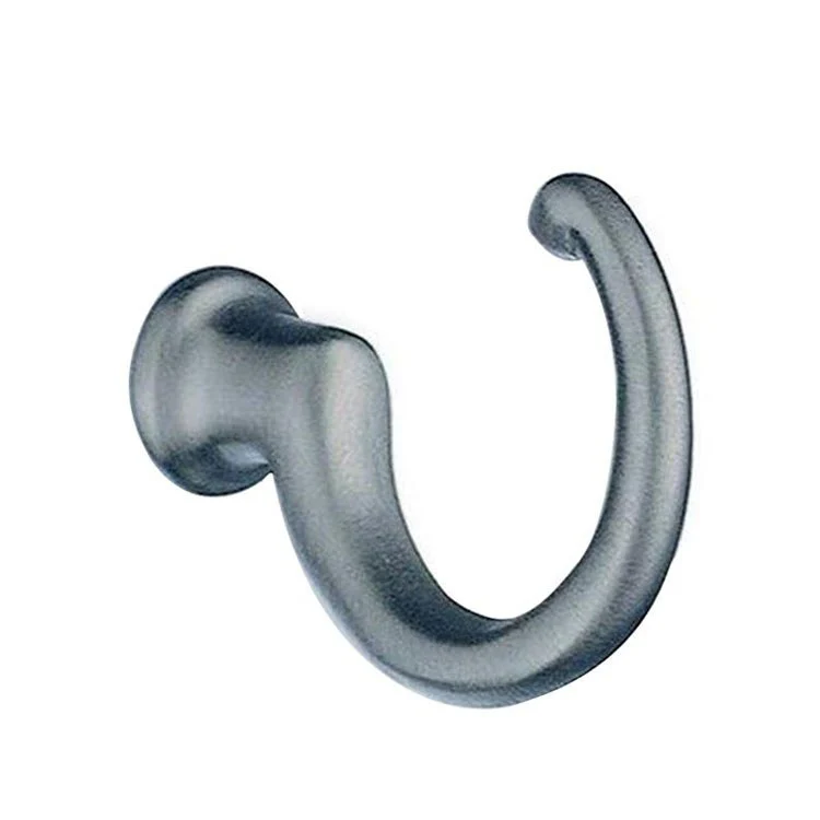 Hook Single Loop Brushed Chrome 1-3/8 Inch 1-1/4 Inch Wall Mount Zinc - Frankwebs
