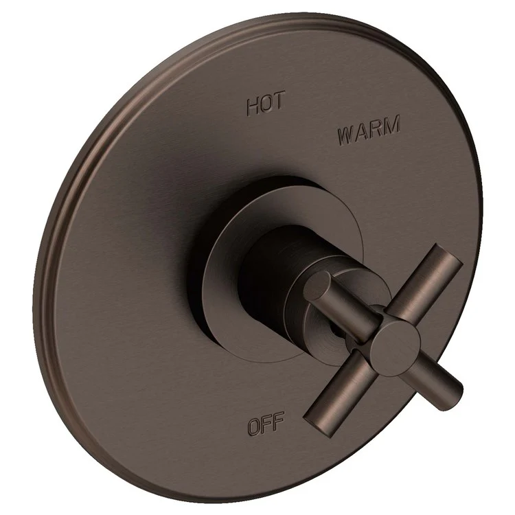 Pressure Balance Valve Trim East Linear Round 1 Cross Midnight Chrome ADA Depth 3-3/7 Inch - Frankwebs